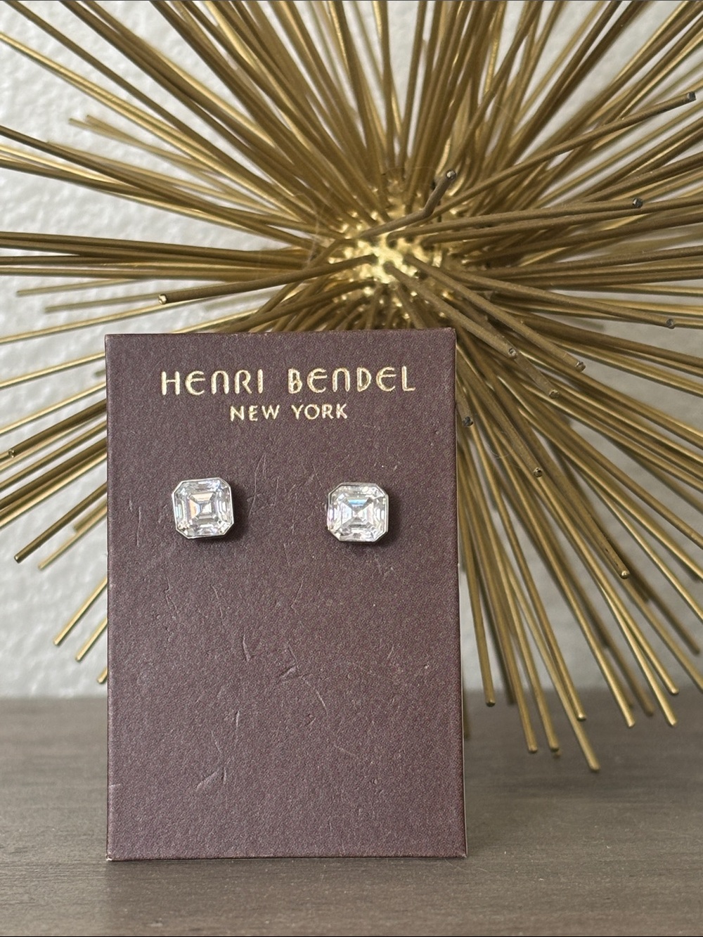 Henri Bendel Crystal Stud Earrings